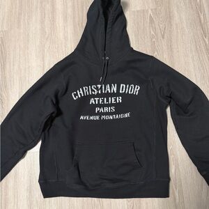 Dior Black Graphic Hoodie for Men